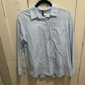 Light blue striped button-down